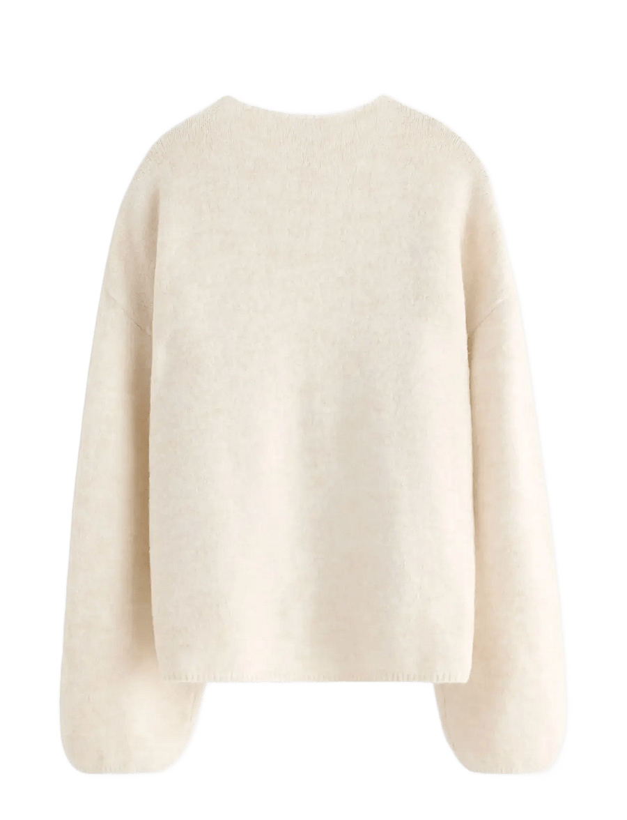 Lindex - Knitted cardigan - koftor - light beige melange - 2