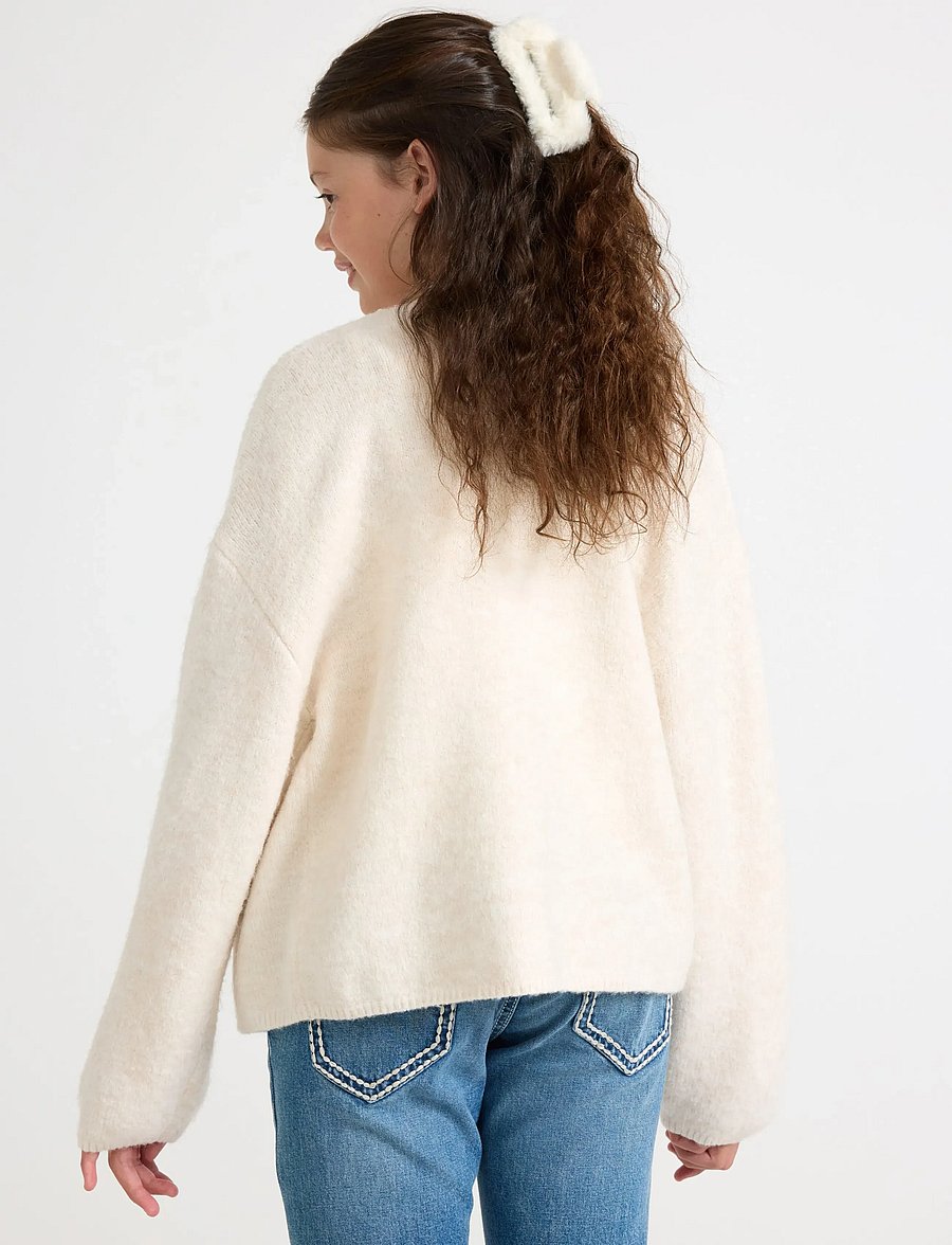 Lindex - Knitted cardigan - koftor - light beige melange - 3