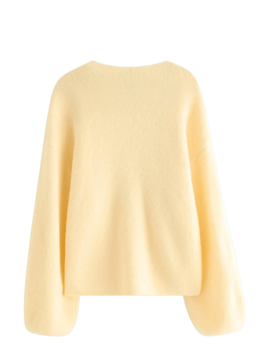 Lindex - Knitted cardigan - koftor - light yellow - 2