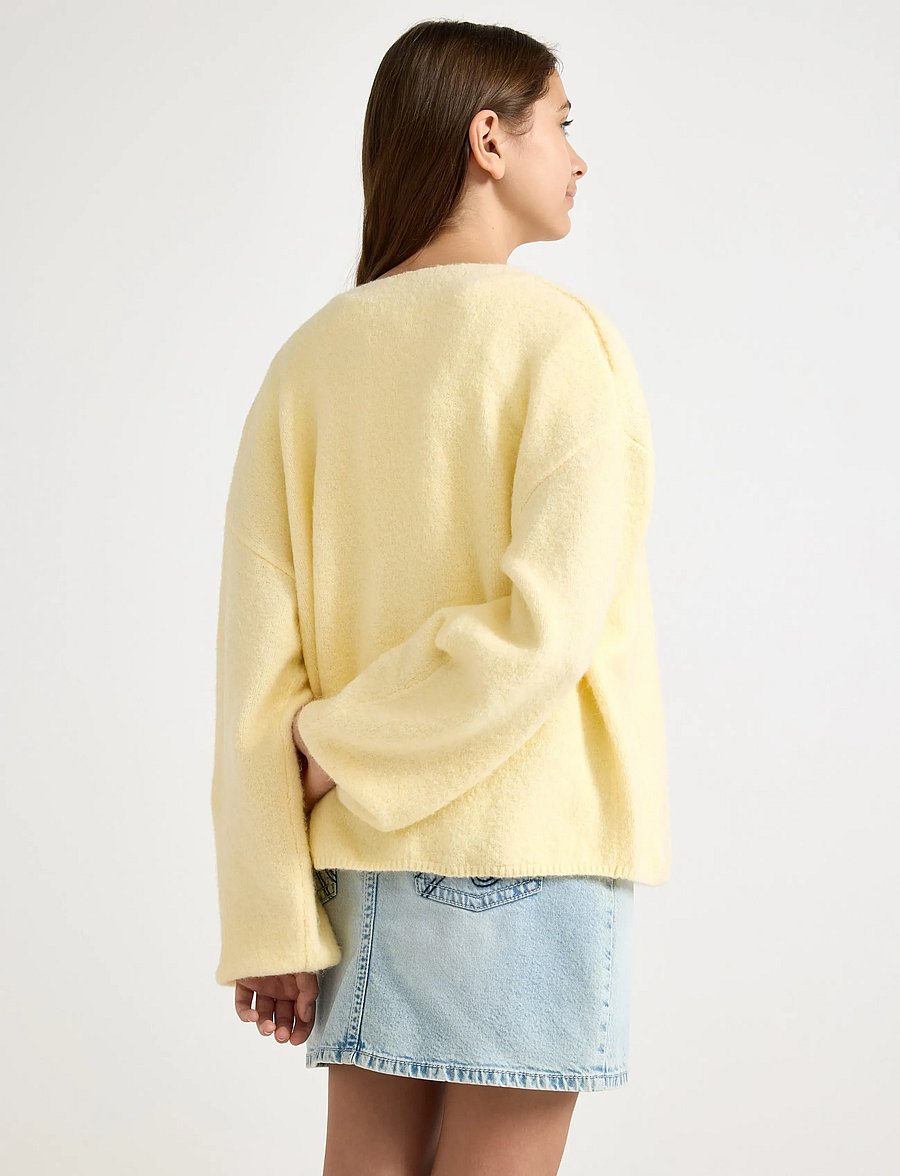 Lindex - Knitted cardigan - koftor - light yellow - 3