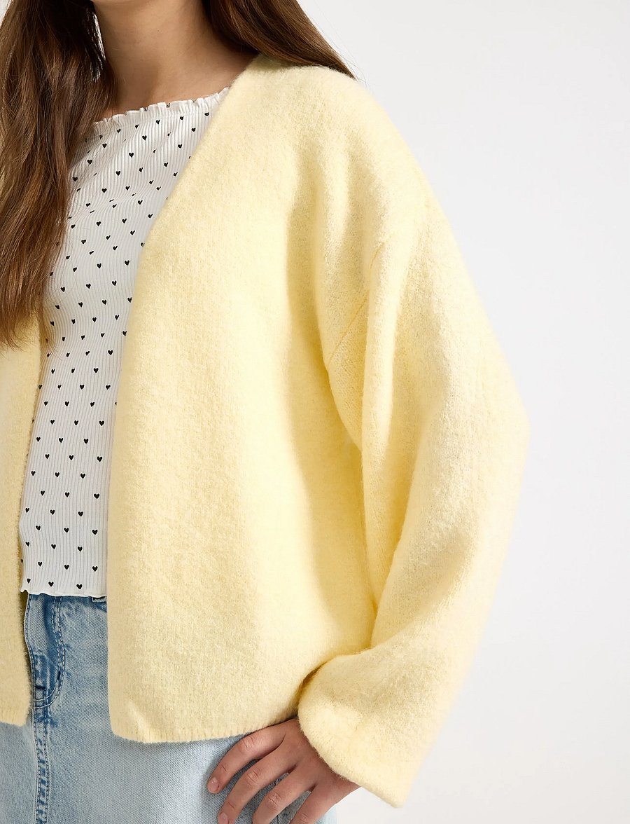 Lindex - Knitted cardigan - koftor - light yellow - 5