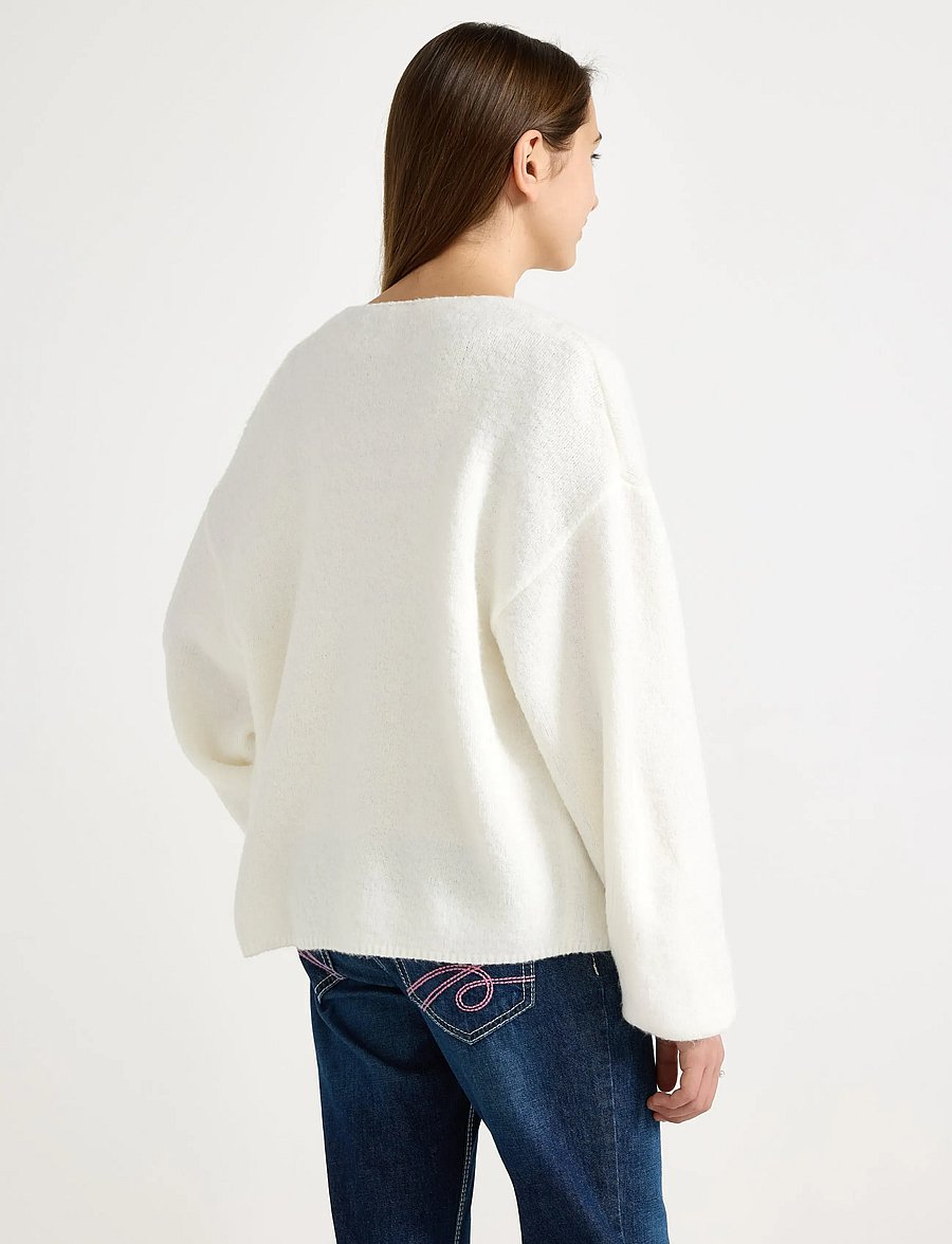 Lindex - Knitted cardigan - koftor - off white - 3