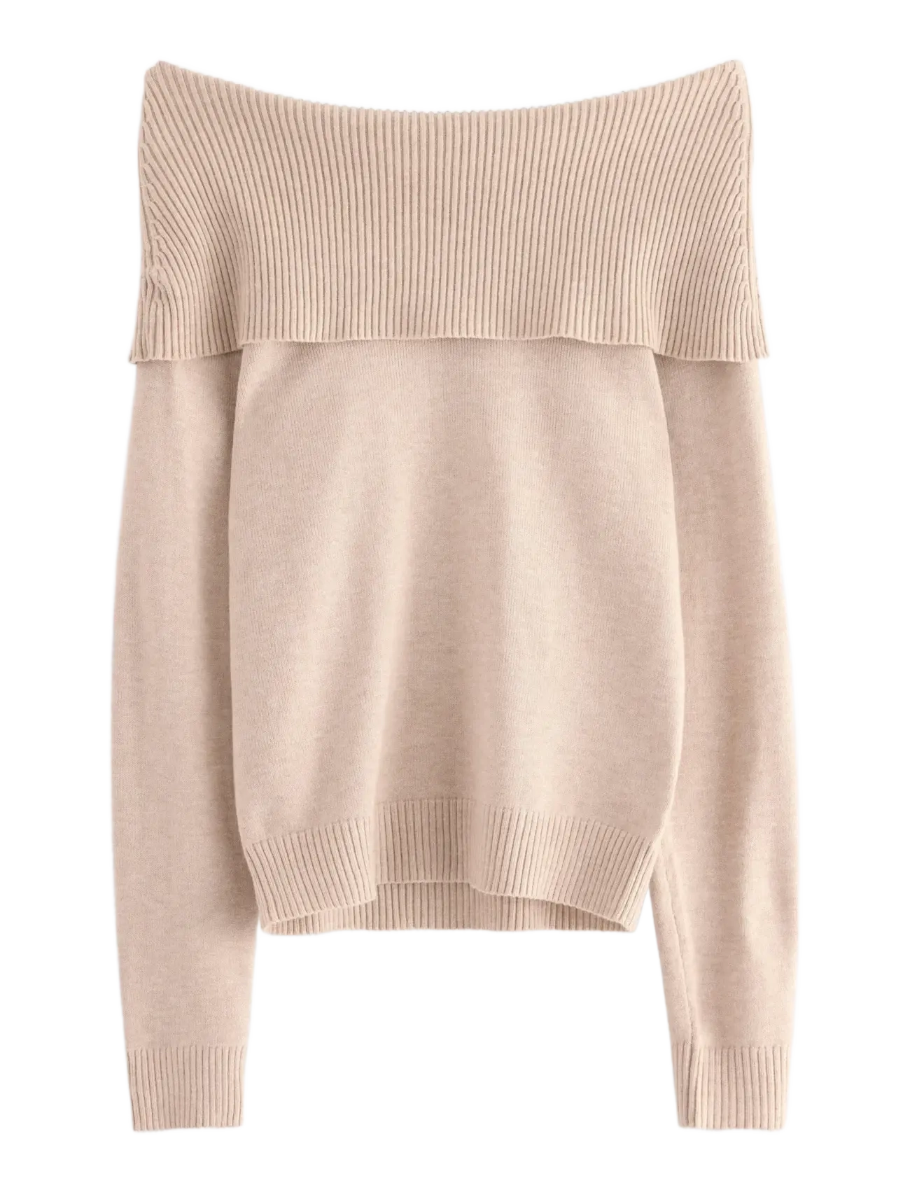 LINDEX Pullover Strick Fold Down Beige - 170 - Damen