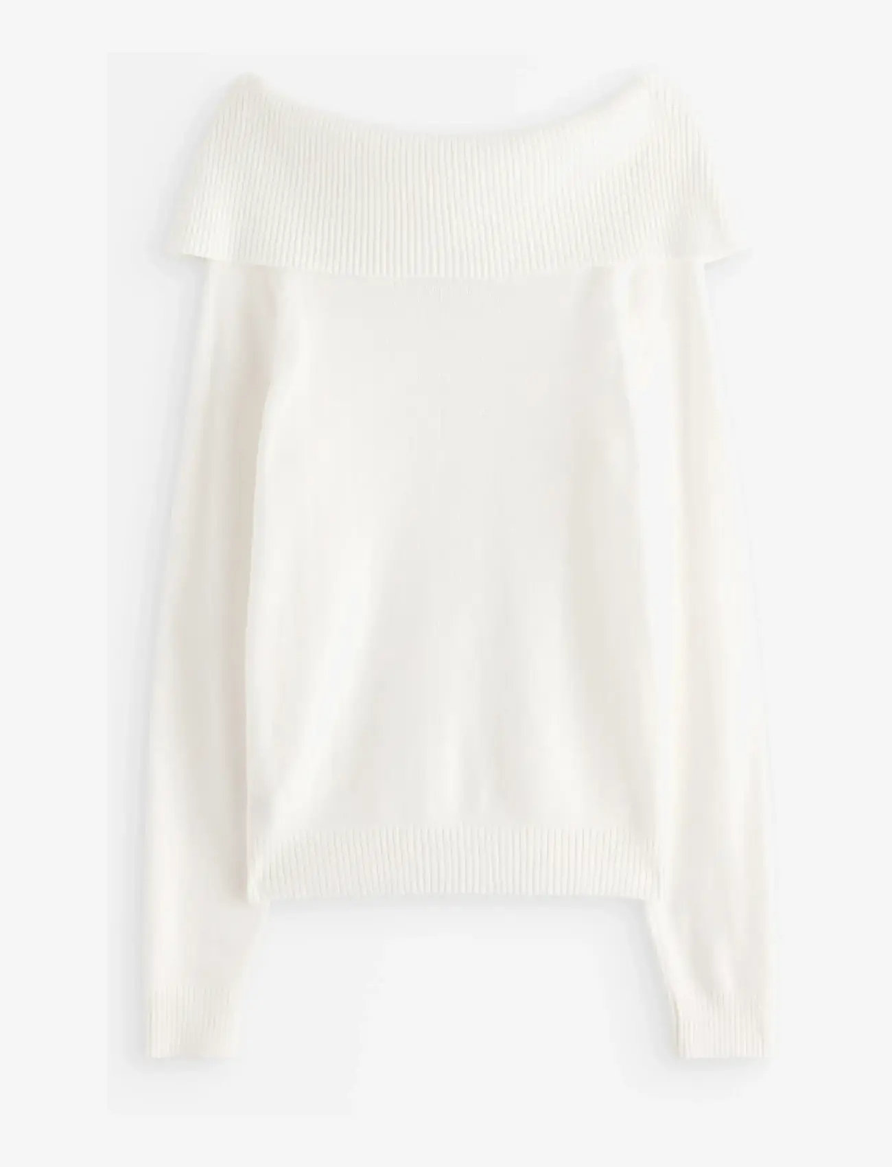 Lindex - Sweater knitted fold down - trøjer - off white - 2