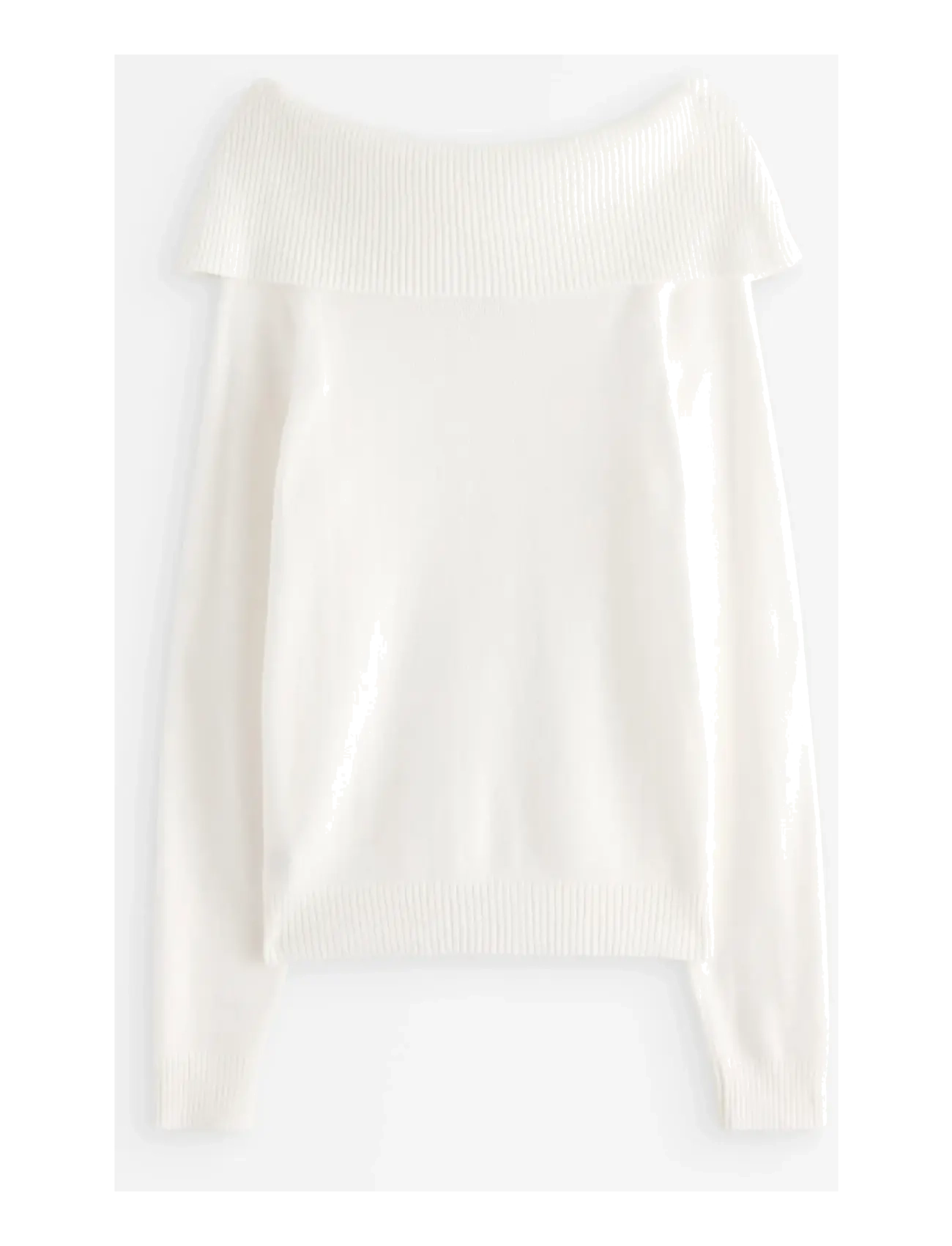 Lindex - Sweater knitted fold down - suvised sooduspakkumised - off white - 2