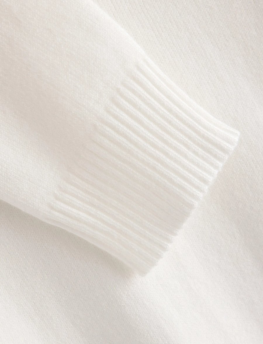 Lindex - Sweater knitted fold down - pullover - off white - 5