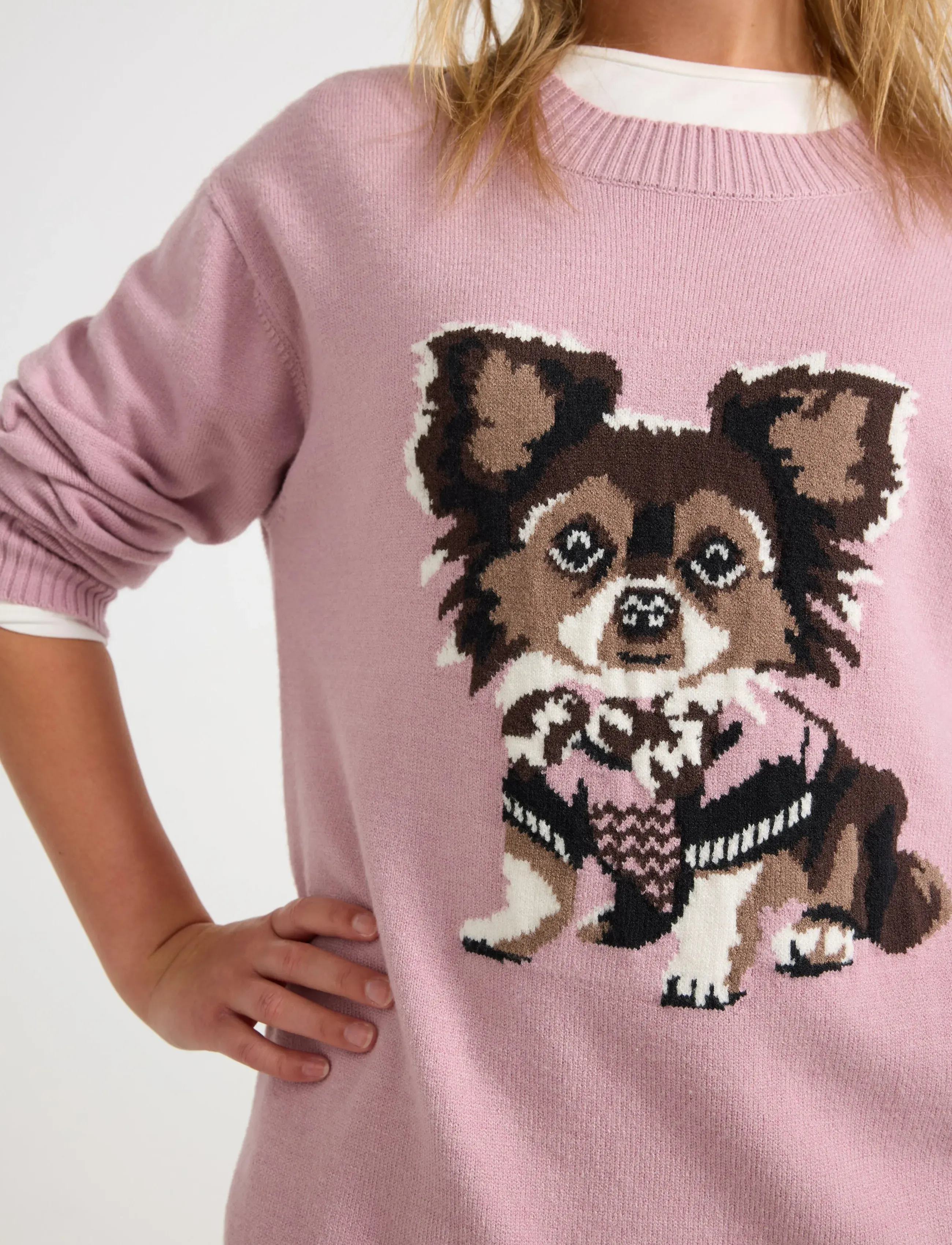Lindex - Knitted jumper - neulepuserot - dusty lilac - 4