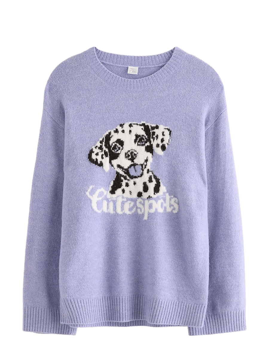 Lindex - Sweater knitted jaquard - pullover - light lilac - 1