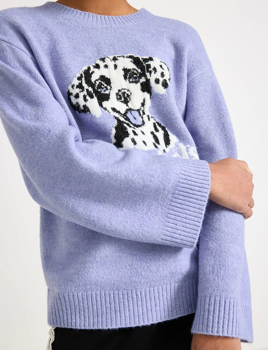 Lindex - Sweater knitted jaquard - pullover - light lilac - 4