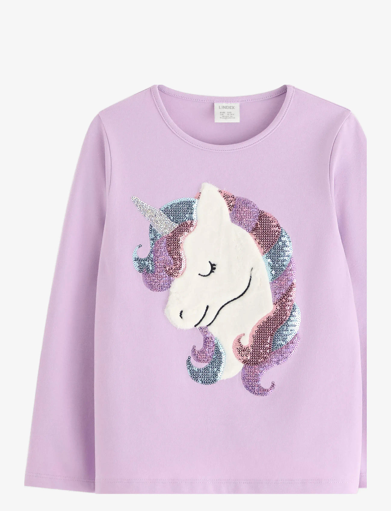 Lindex - Top ls unicorn rainbow w sequi - pikkade varrukatega t-särgid - light lilac - 1