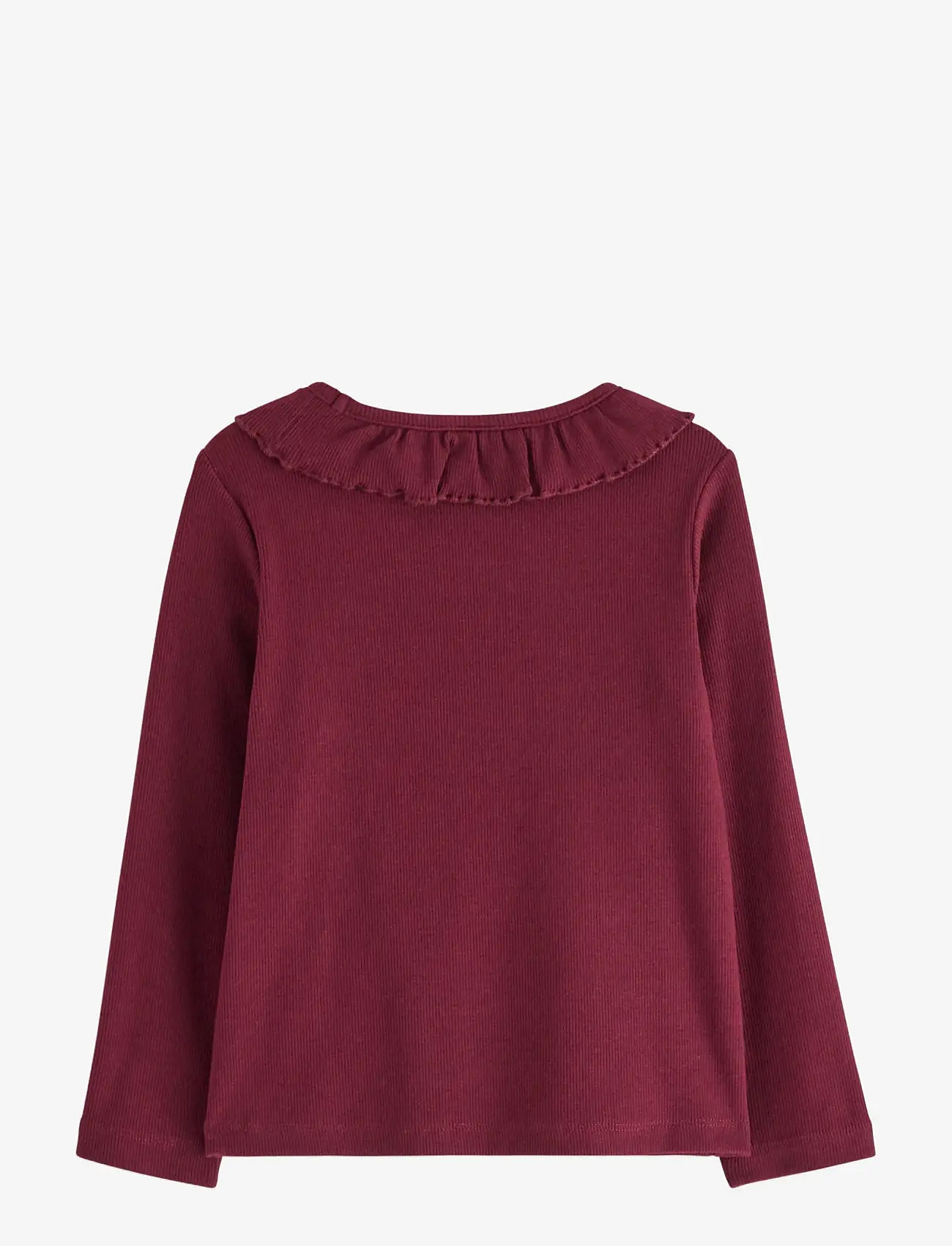 Lindex - Ribbet topp - bluser & tunikaer - dk dusty red - 2