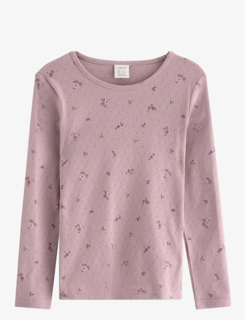 Lindex - Top ls pointelle AOP - langärmelig - light dusty lilac - 1