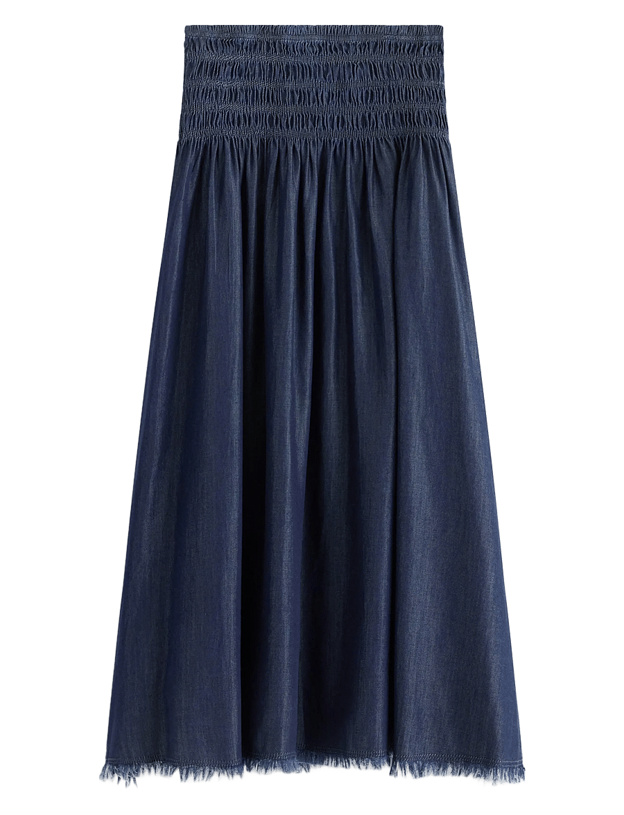 Lindex - Skirt Loana denim - midi-röcke - dark denim - 1