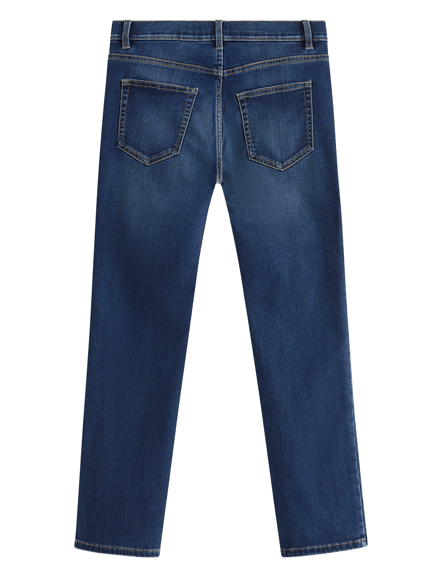 Lindex - STAFFAN Straight regular jeans with brushed inside - regular jeans - dark denim - 2