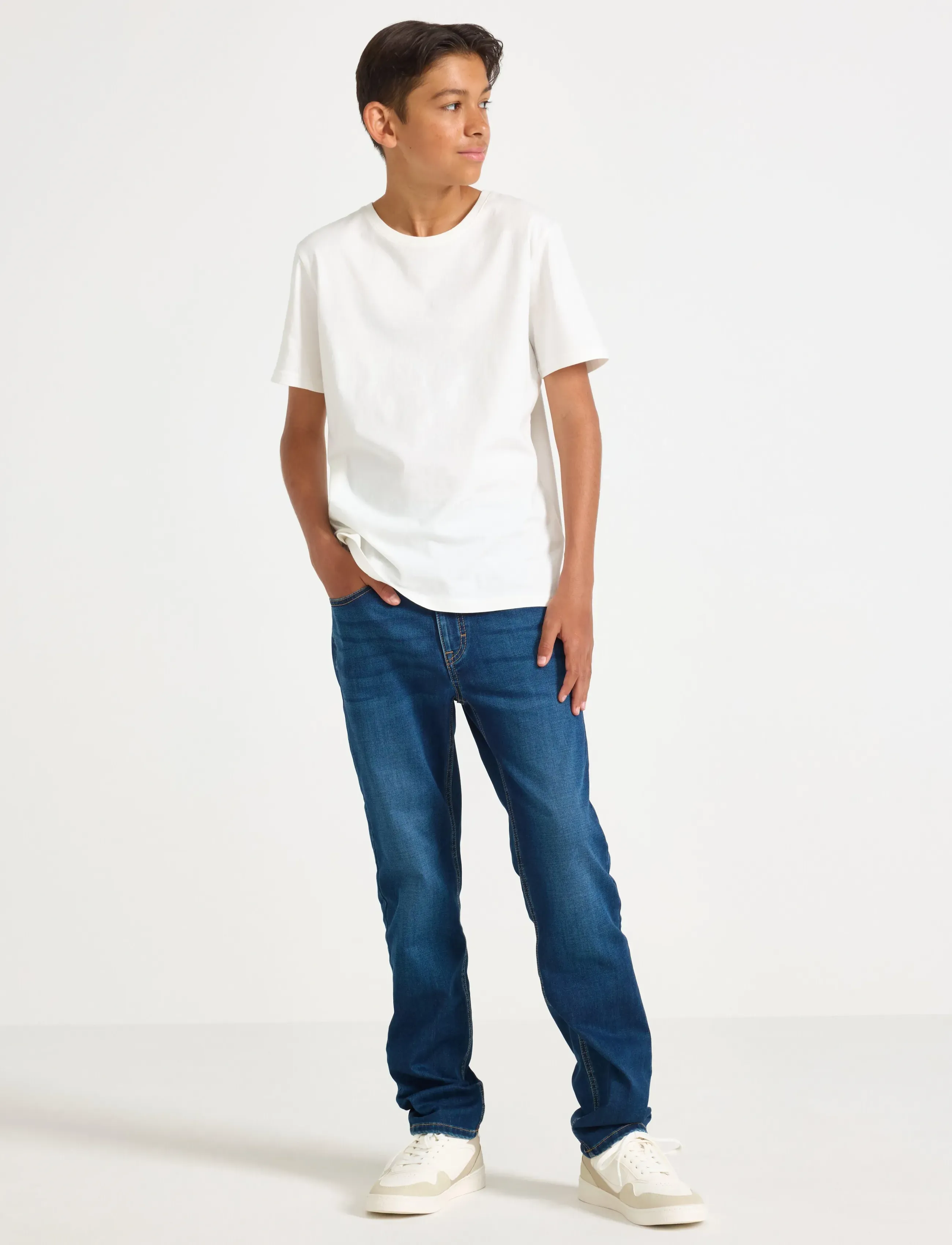 Lindex Trousers denim Staffan brushed - Regular jeans - DARK DENIM / blue