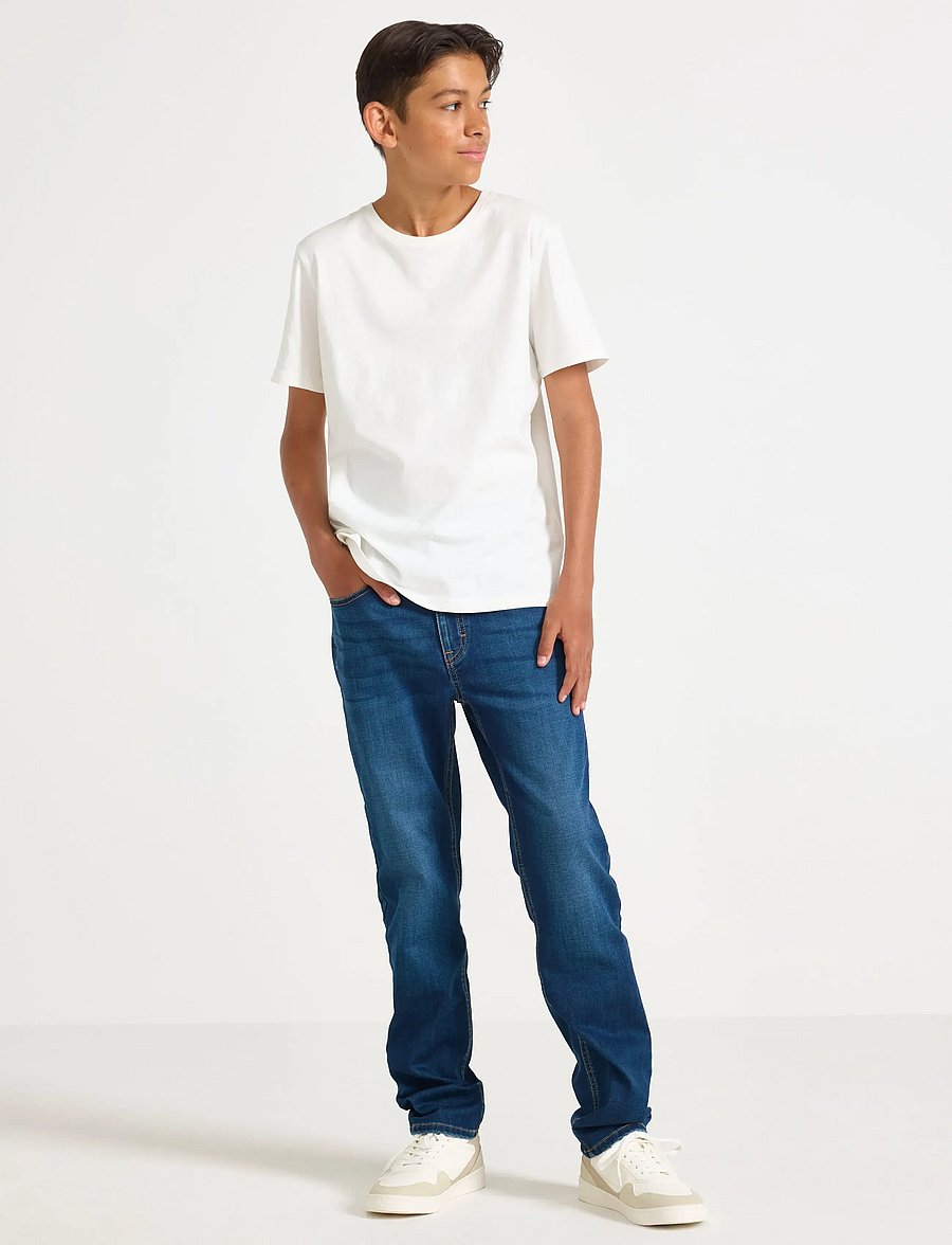Lindex - STAFFAN Straight regular jeans with brushed inside - regular jeans - dark denim - 0