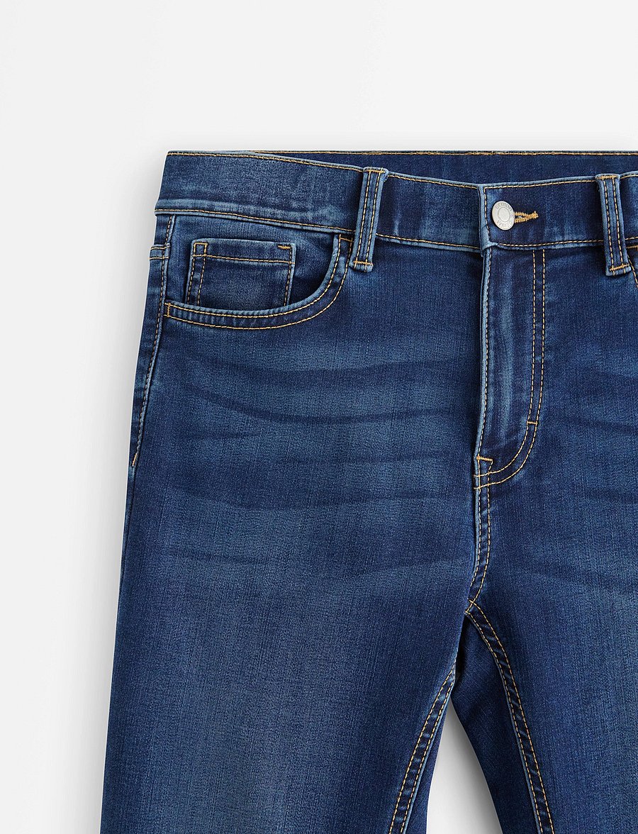 Lindex - STAFFAN Straight regular jeans with brushed inside - regular jeans - dark denim - 5