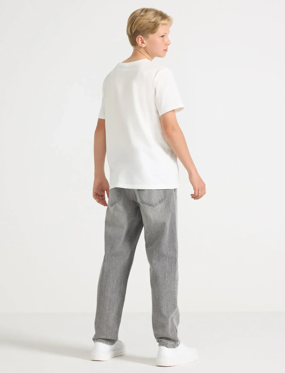 Lindex - Trousers denim Wilmer grey - hosen mit weitem bein - grey - 3
