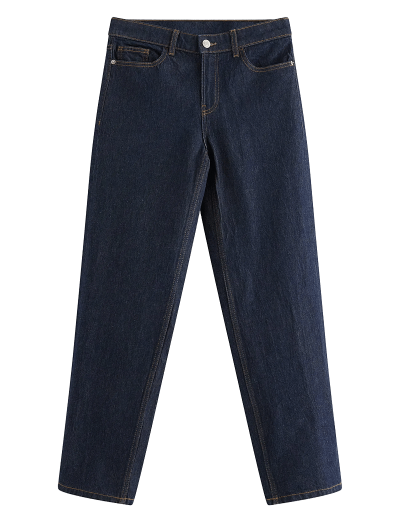 Lindex - Trousers denim Nea rinse cropp - suorat farkut - dark denim - 1