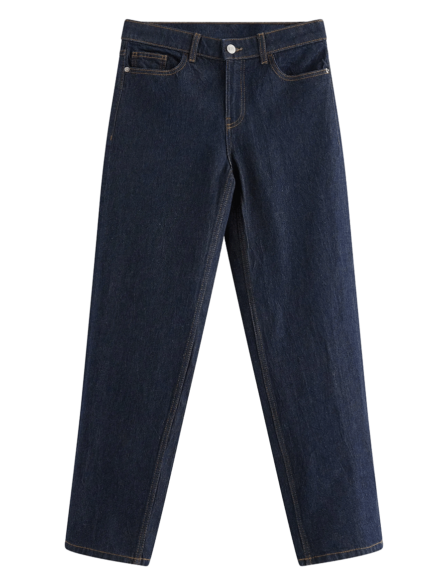Lindex - Trousers denim Nea rinse cropp - straight jeans - dark denim - 1