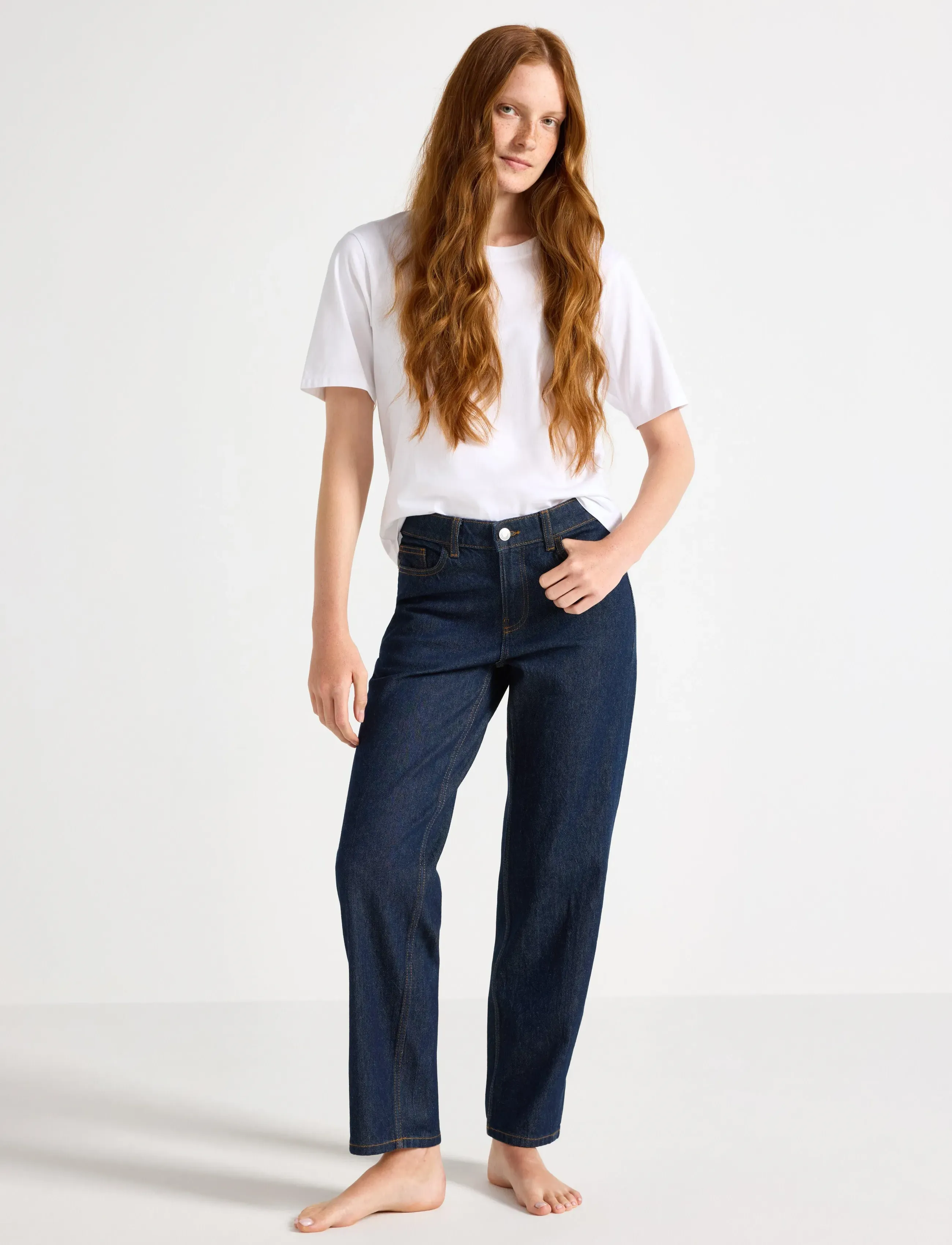 Lindex Trousers denim Nea rinse cropp - Lindex - DARK DENIM / navy