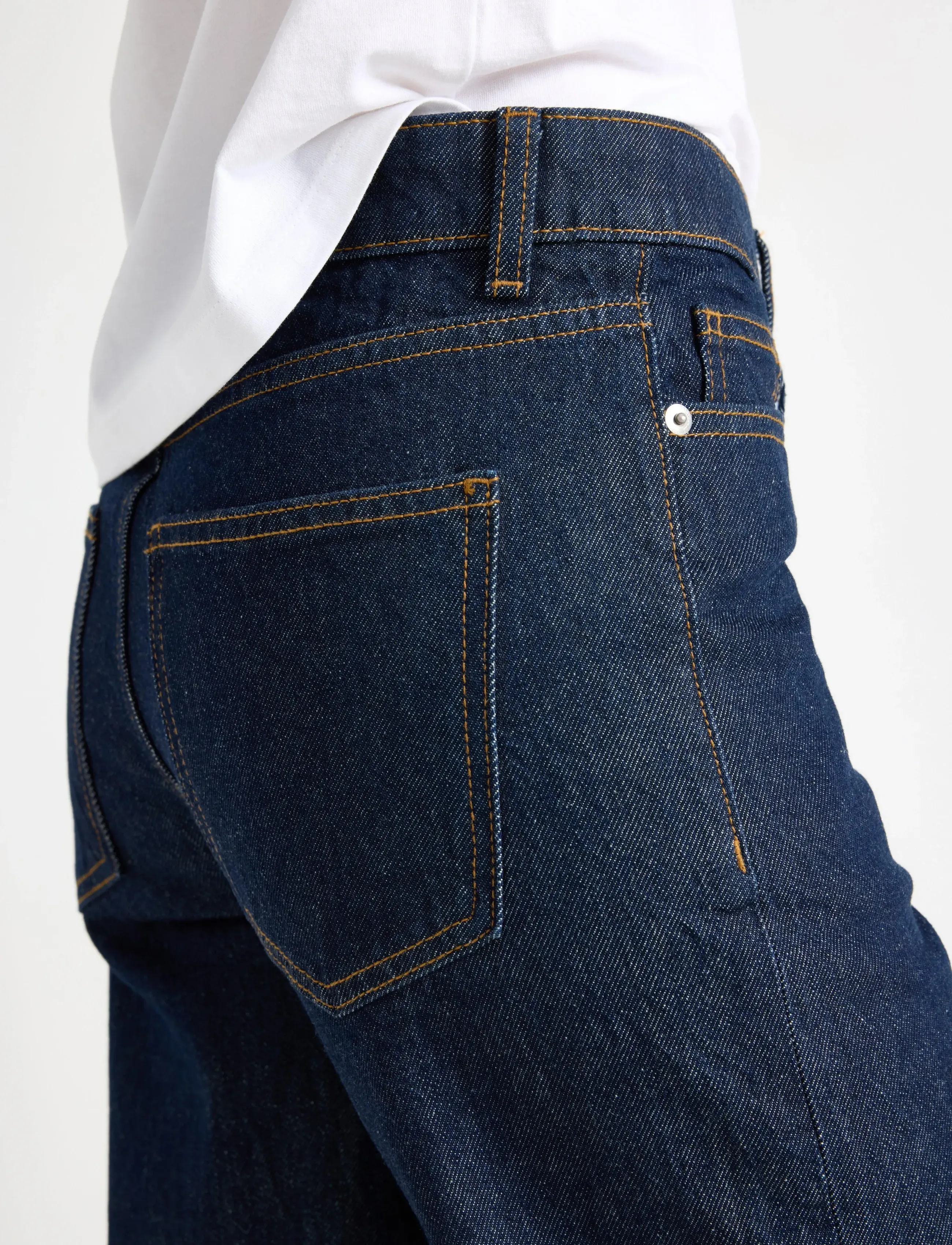 Lindex - Trousers denim Nea rinse cropp - dark denim - 4
