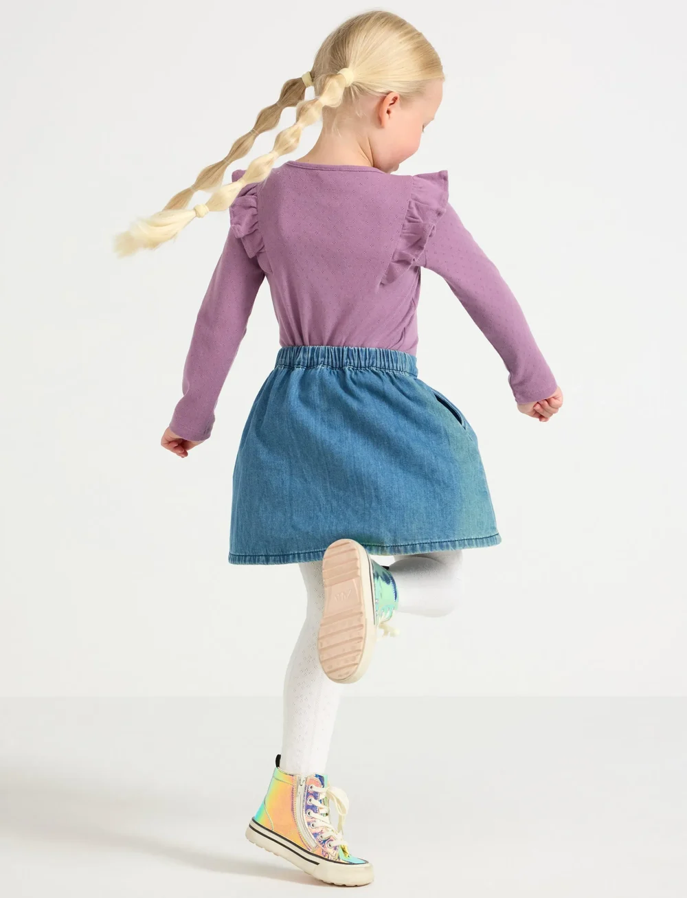 Lindex - Skjørt med denim-look - miniseelikud - denim - 3