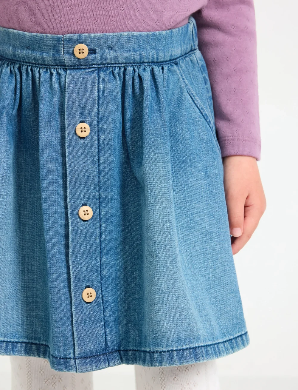 Lindex - Skjørt med denim-look - miniseelikud - denim - 4