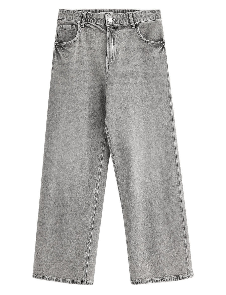 Lindex - Denim trousers Vega grey - szerokie dżinsy - grey - 1