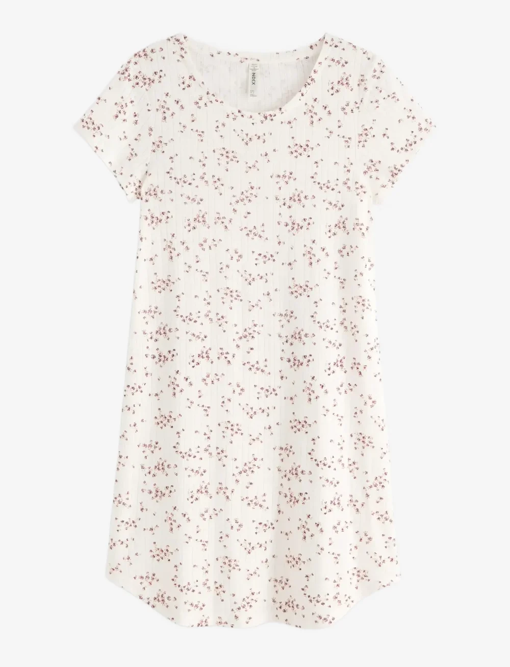 Lindex - Nightdress pointelle aop - nachthemden - light white - 1