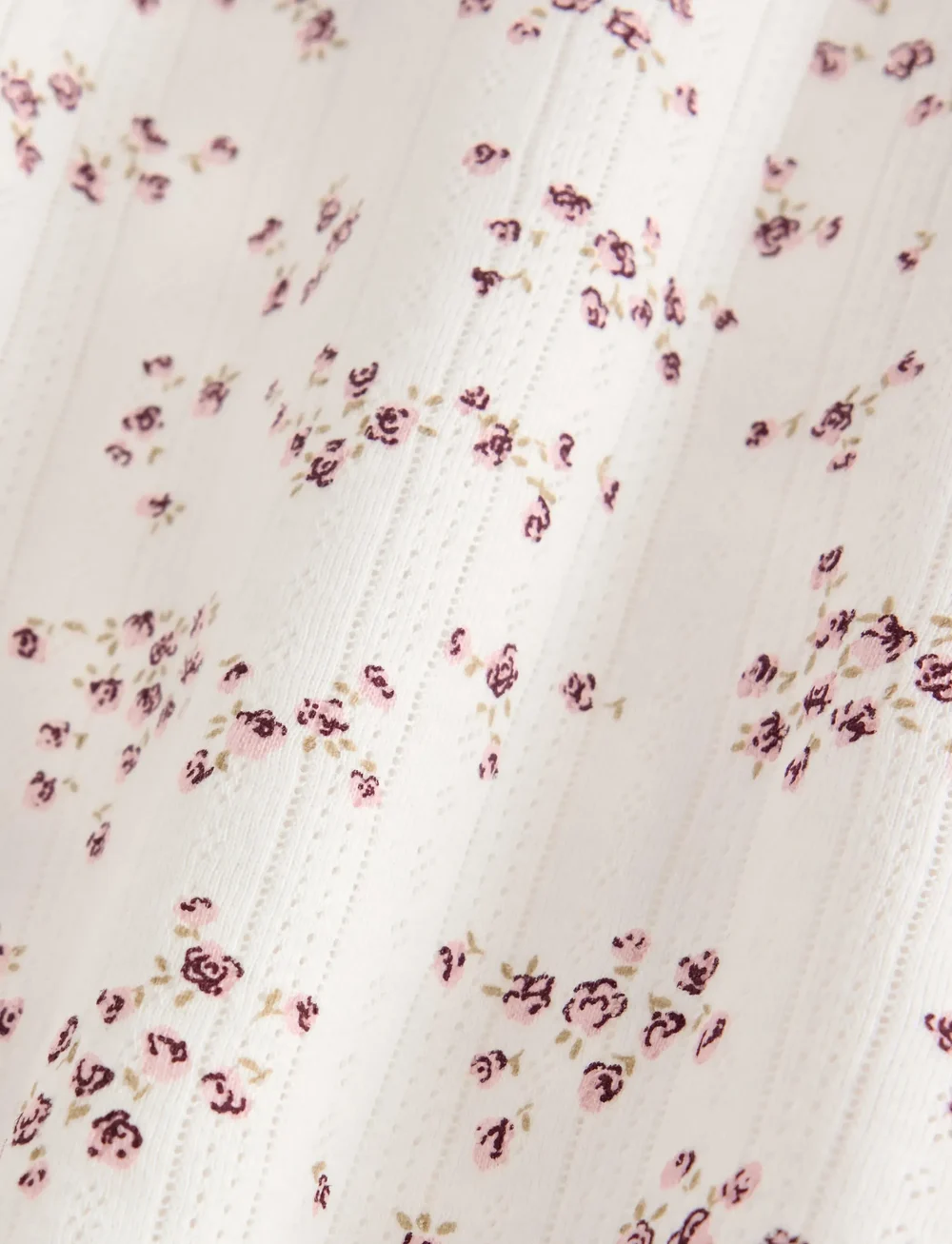 Lindex - Nightdress pointelle aop - nachthemden - light white - 5