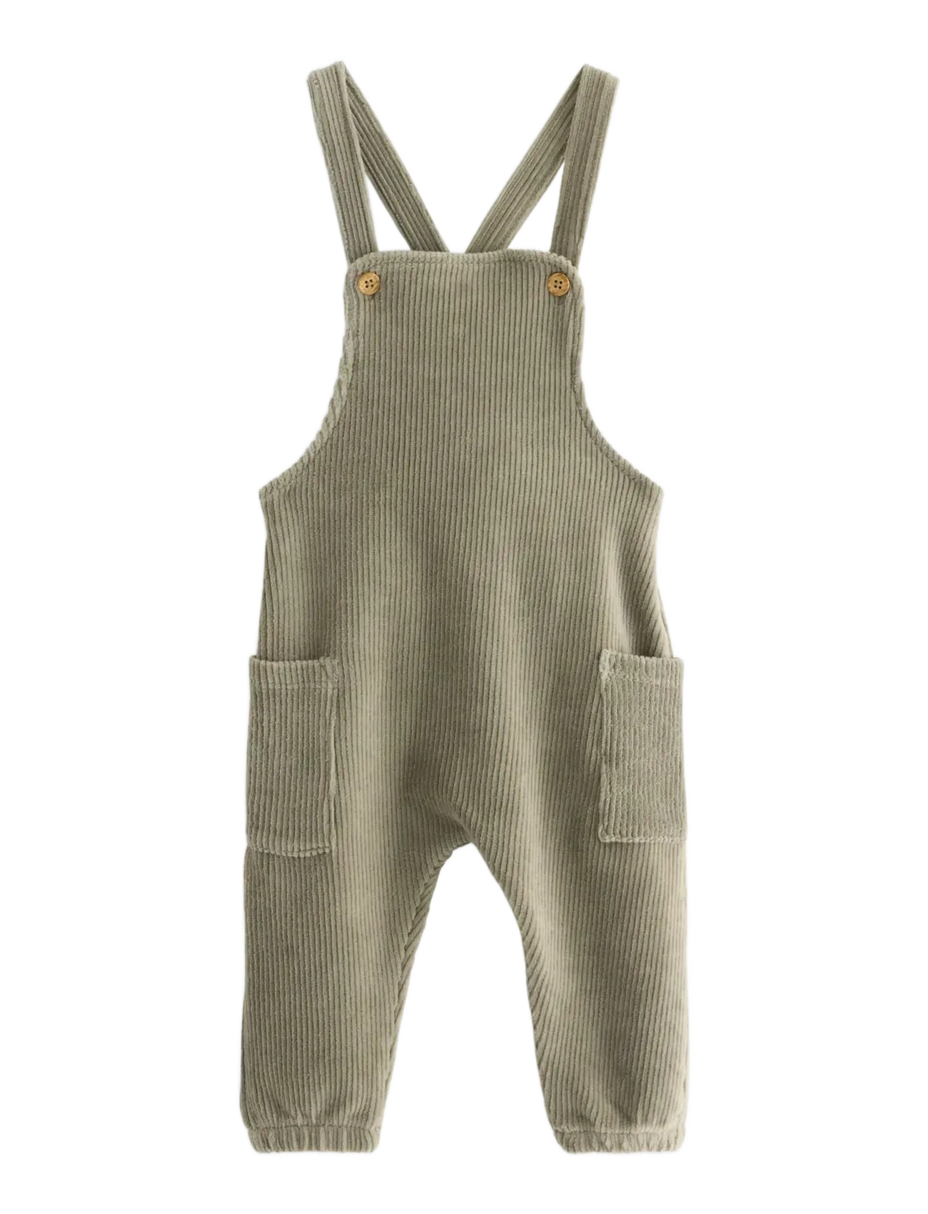Lindex Dungerees velour cord - Hängselbyxor - LIGHT DUSTY KHAKI / khaki/green