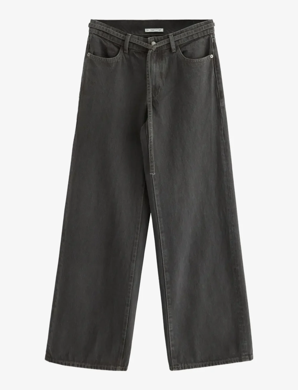 Lindex - Trousers denim Peggy grey - brede jeans - grey - 1