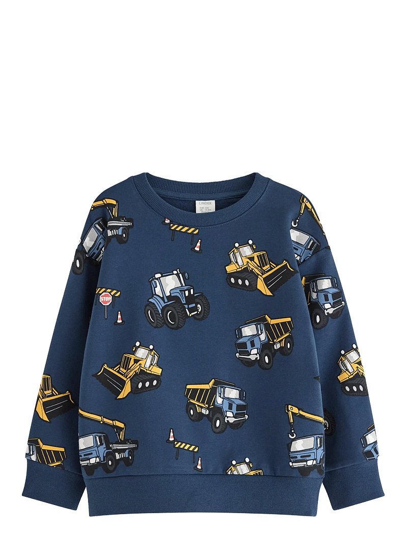 Lindex - Sweatshirt working vehicle aop - sweatshirts - dark blue - 1