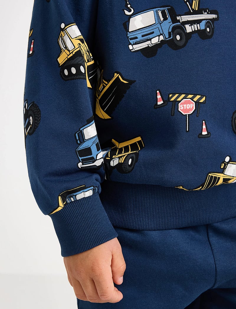 Lindex - Sweatshirt working vehicle aop - sweatshirts - dark blue - 4