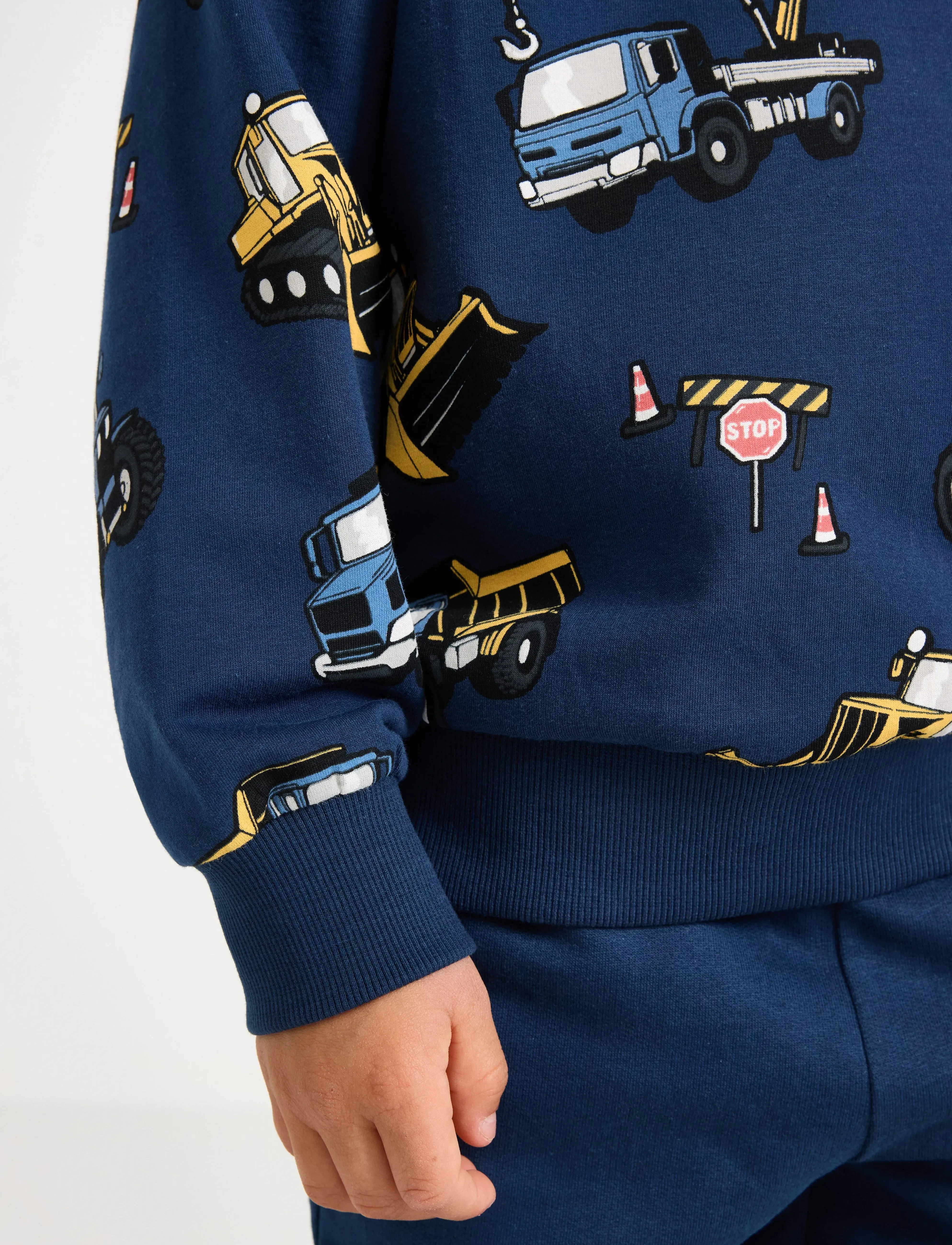Lindex - Sweatshirt working vehicle aop - sporta džemperi - dark blue - 4