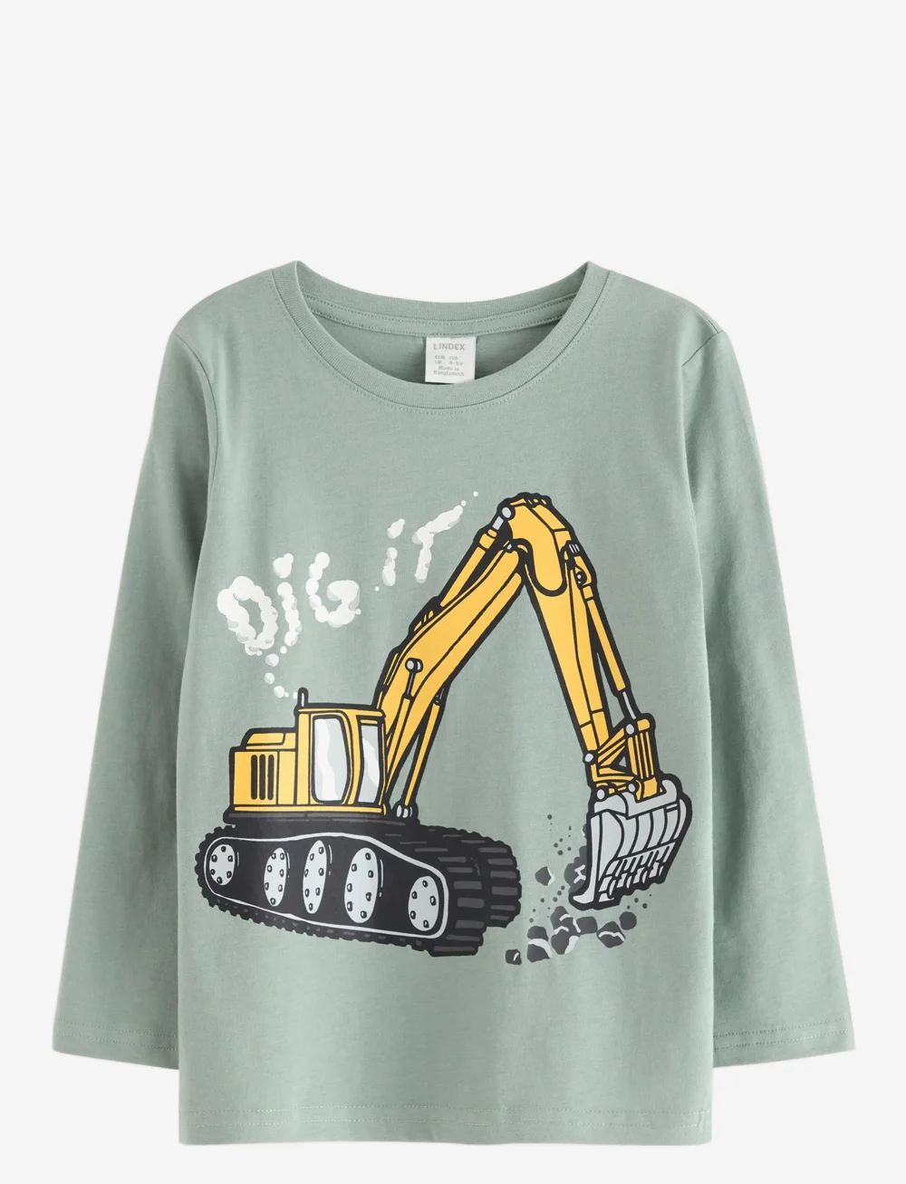 Lindex - Top LS Working vehicles - langærmede t-shirts - light dusty green - 1