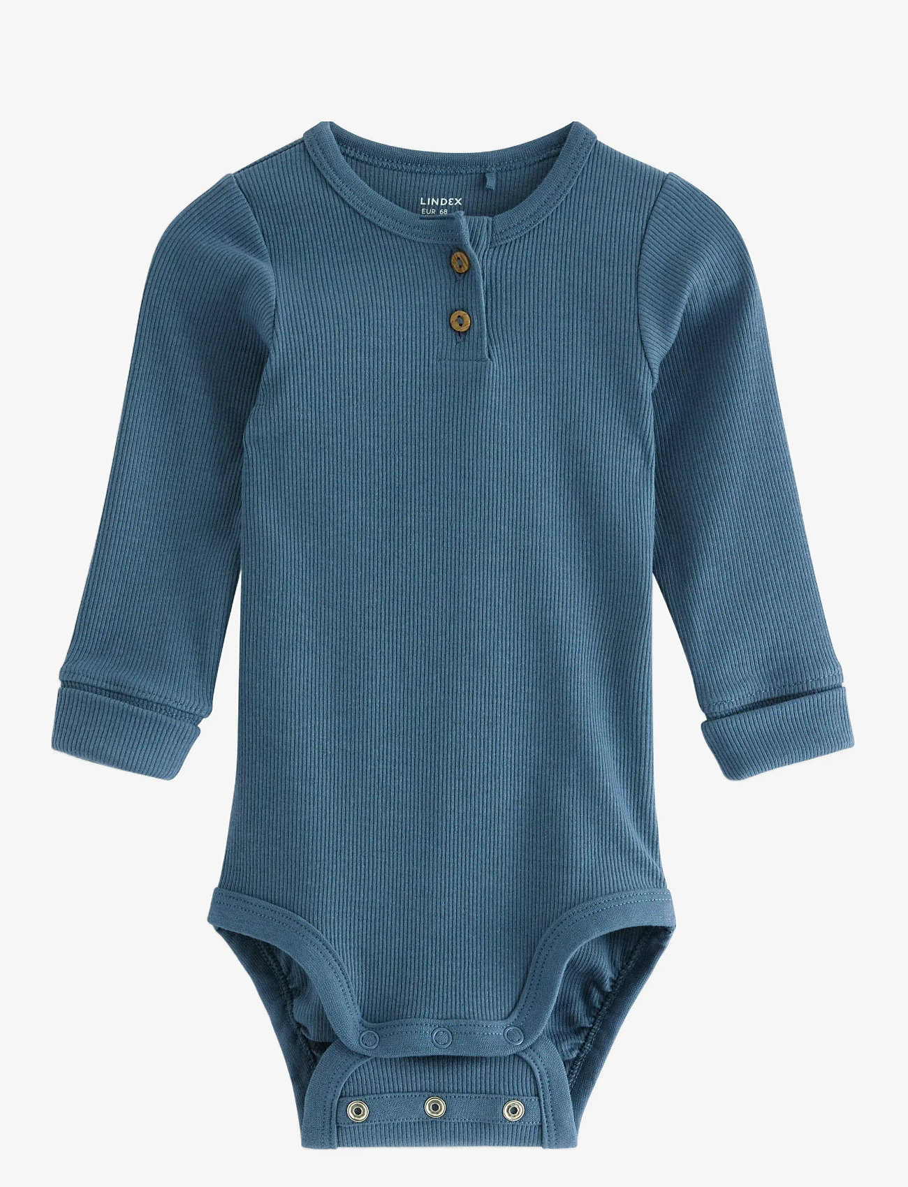 Lindex - Body Henley - pikkade varrukatega bodid - dark dusty blue - 0