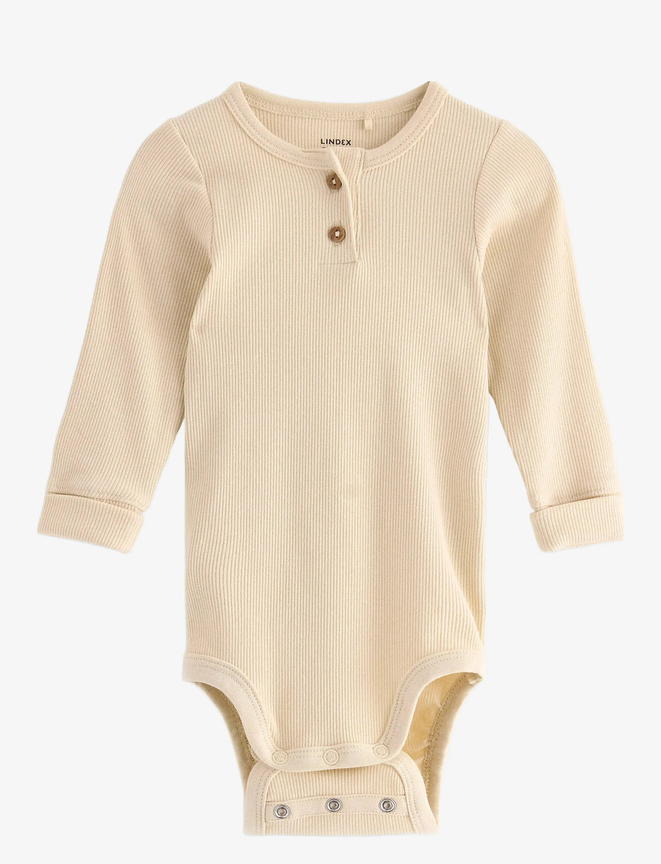 Lindex - Body Henley - pikkade varrukatega bodid - light beige - 0