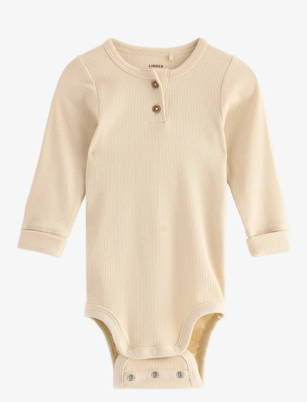 Lindex - Body Henley - langærmede heldragter - light beige - 0