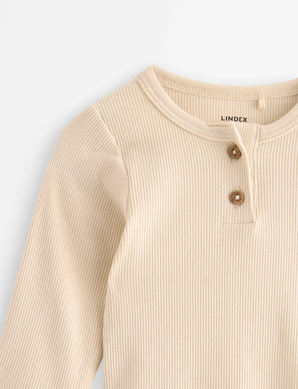 Lindex - Body Henley - langærmede heldragter - light beige - 2