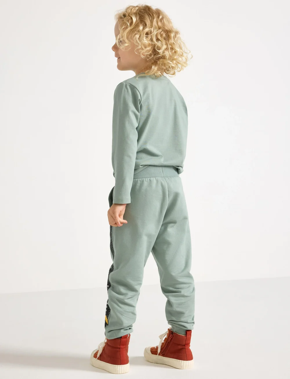 Lindex - Trousers Jogging Working vehic - sweatpants - dusty green - 3