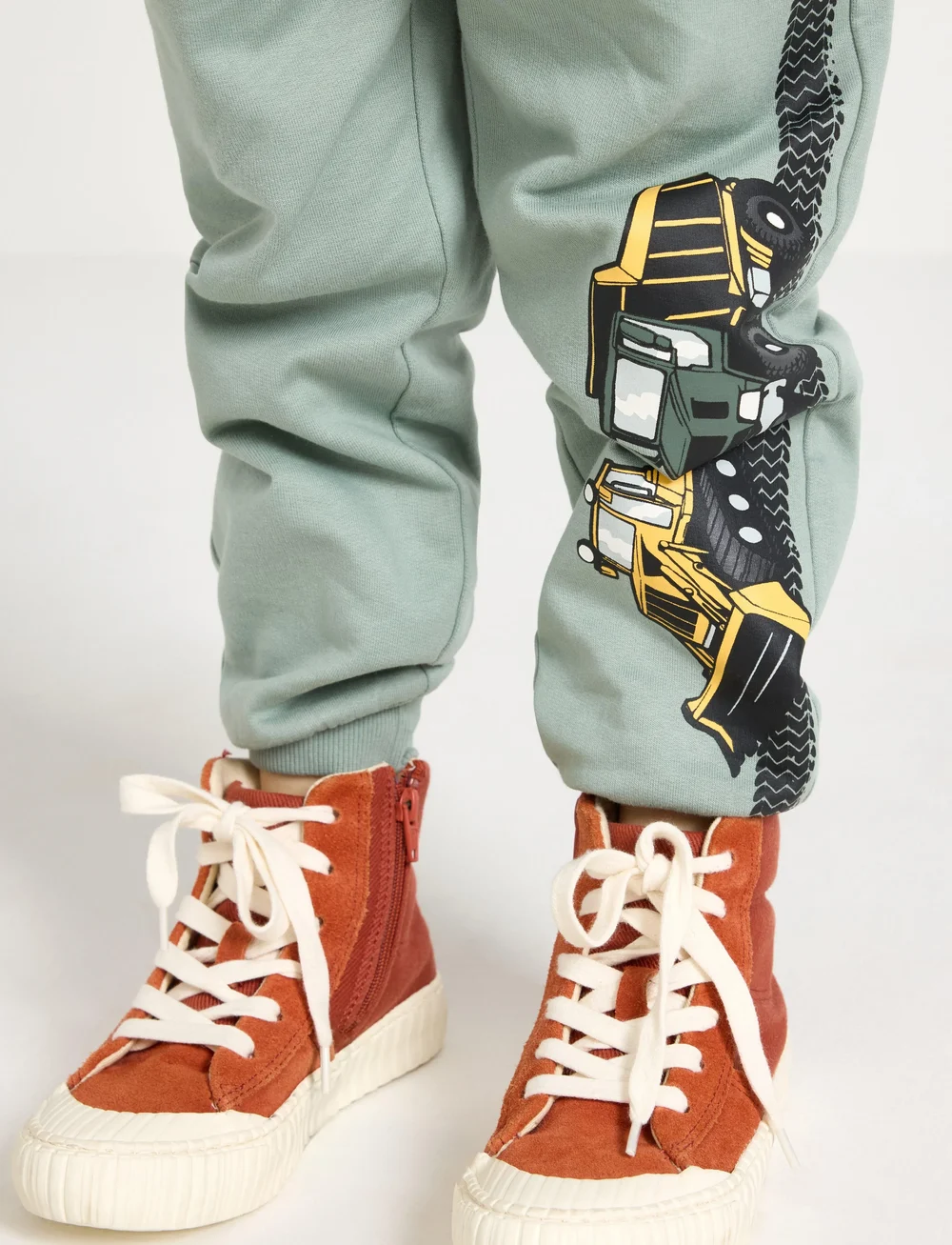 Lindex - Trousers Jogging Working vehic - sweatpants - dusty green - 4