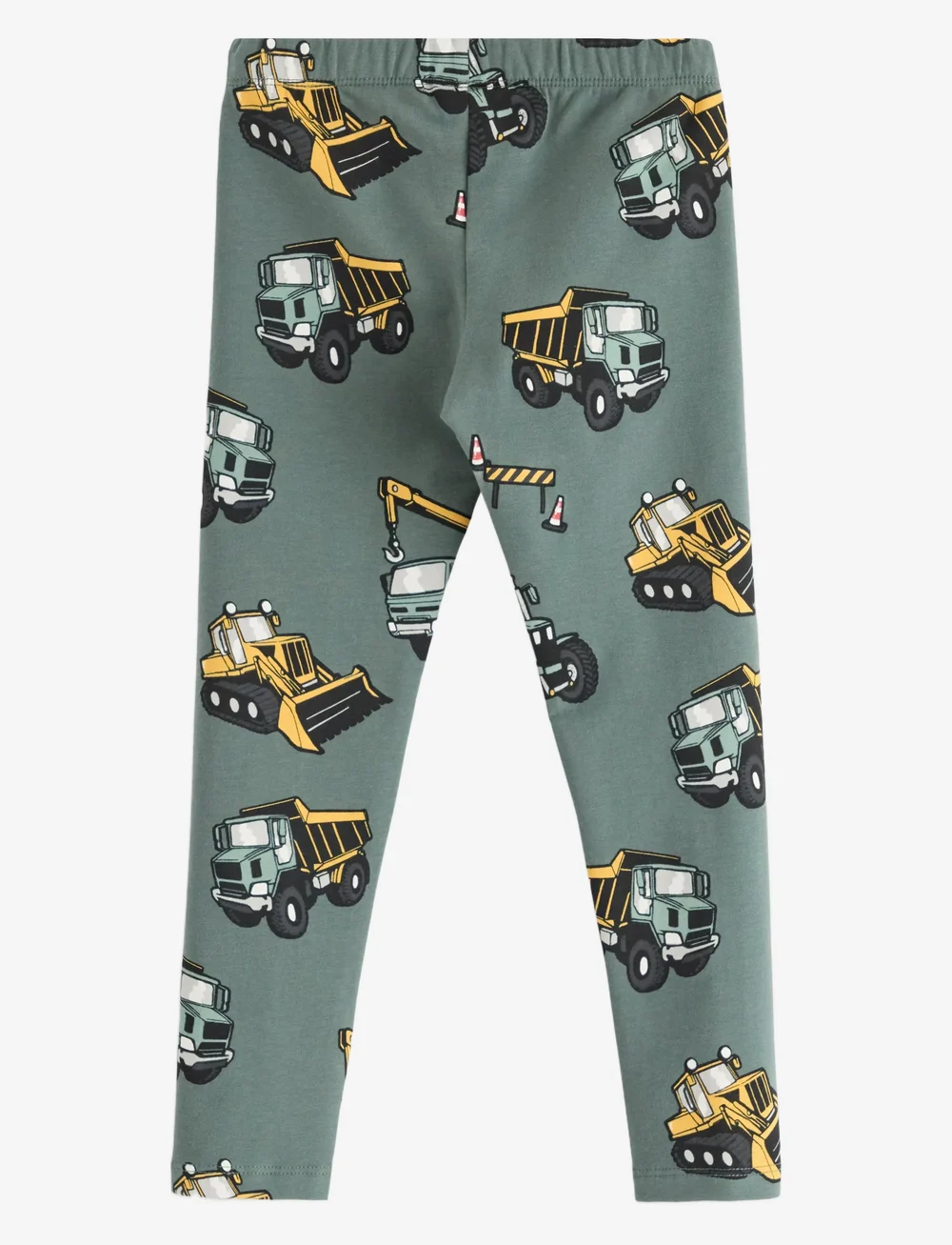 Lindex - Leggings Working vehicles AOP - leggings - dusty green - 2