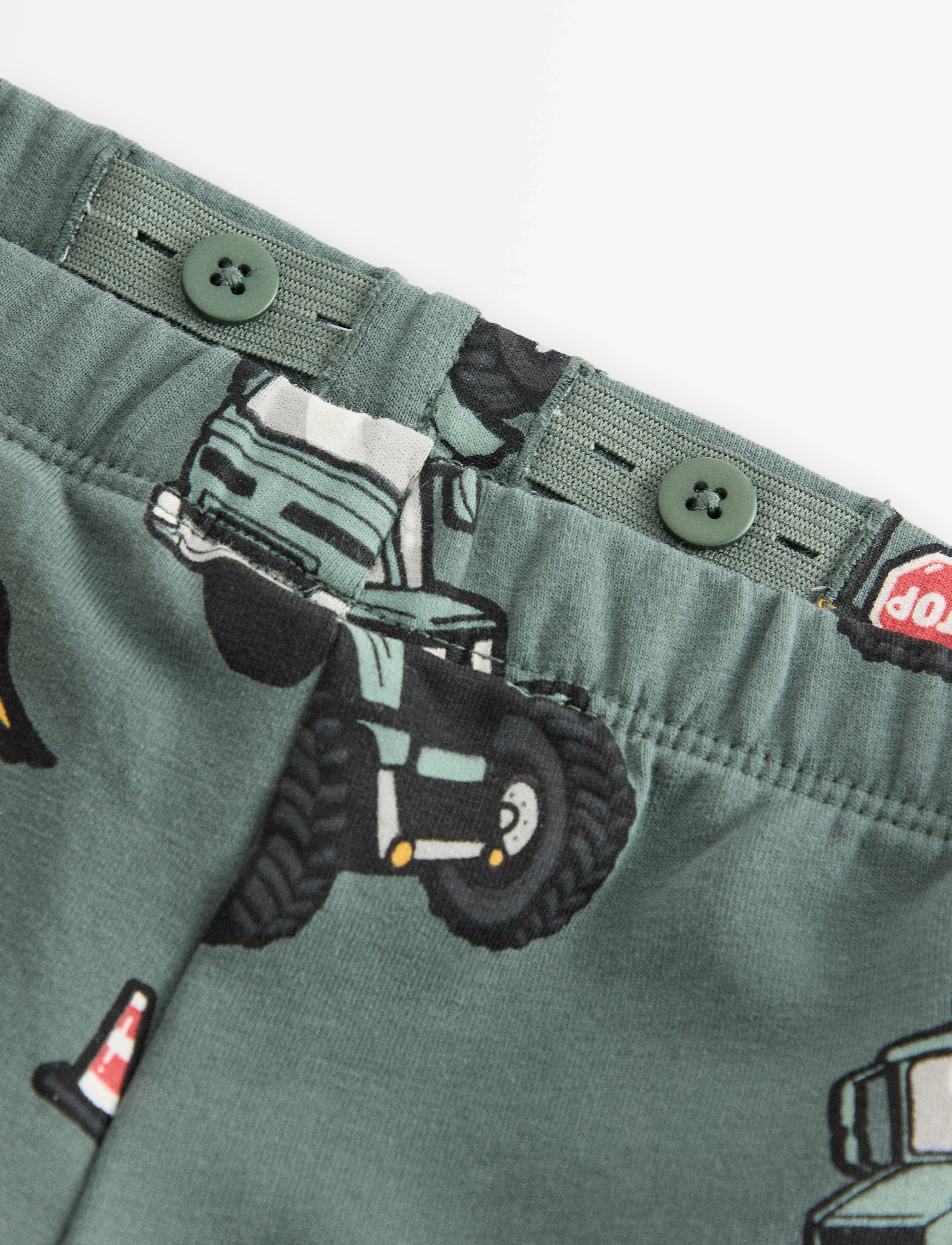 Lindex - Leggings Working vehicles AOP - dusty green - 5