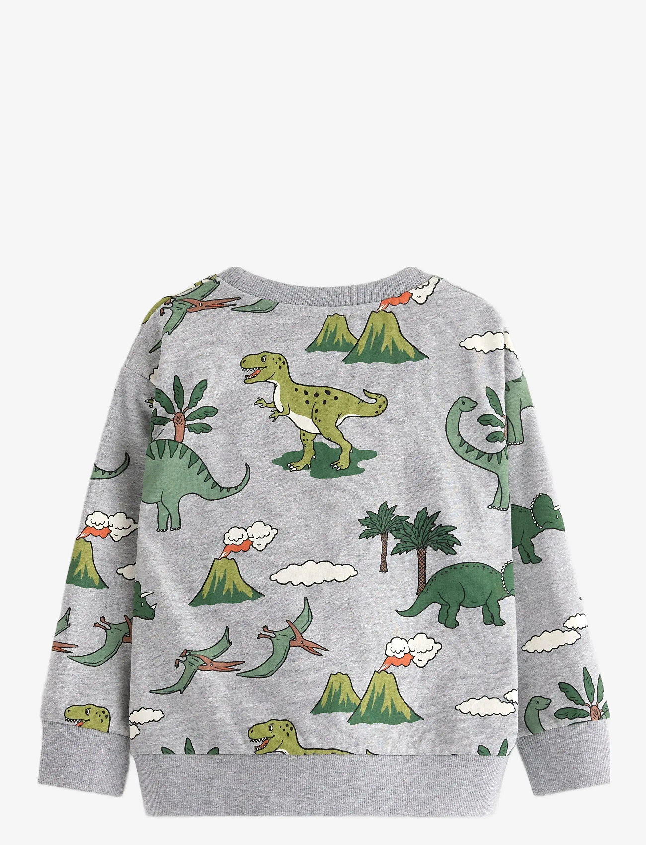 Lindex - Sweatshirt DINO aop - dressipluusid - grey melange - 1