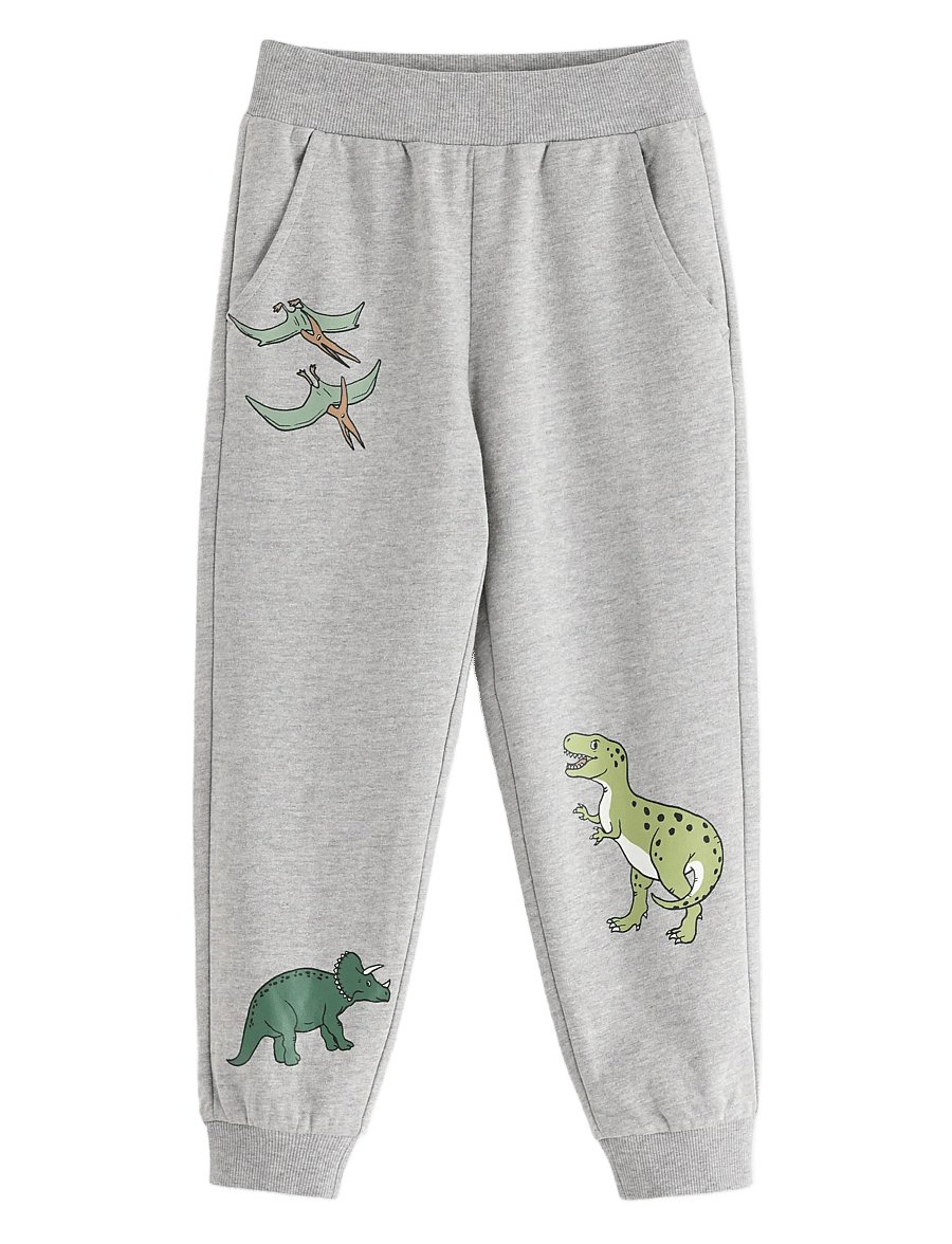 Lindex - Trousers Jogging Dino - verryttelyhousut - grey melange - 0