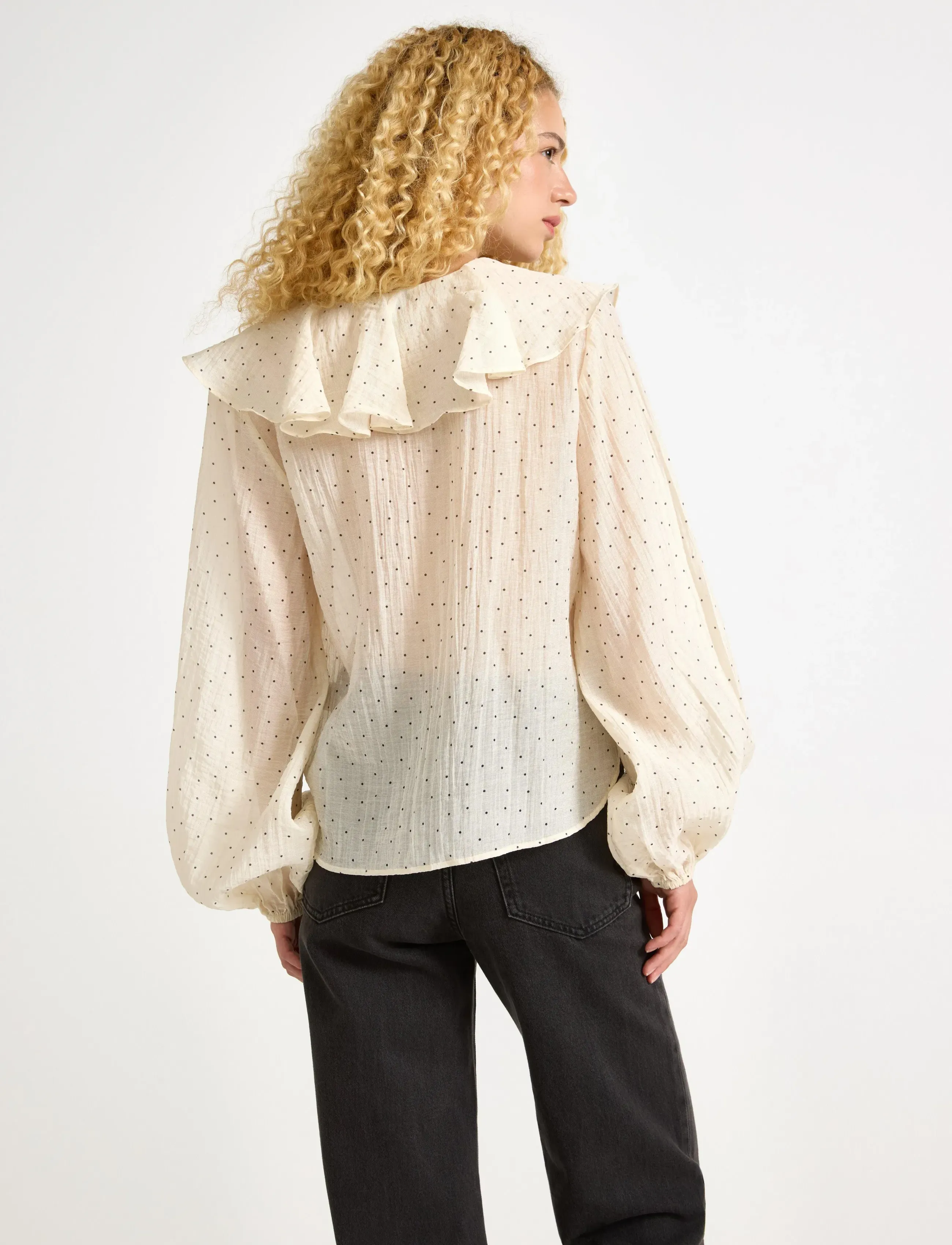 Lindex - Blouse Ylva - light beige - 3
