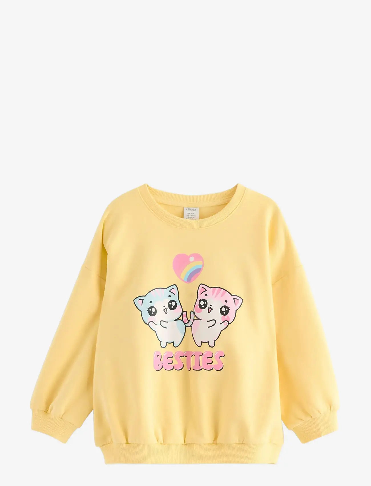 Lindex - Sweatshirt with brushed inside - sweatshirts - light yellow - 1