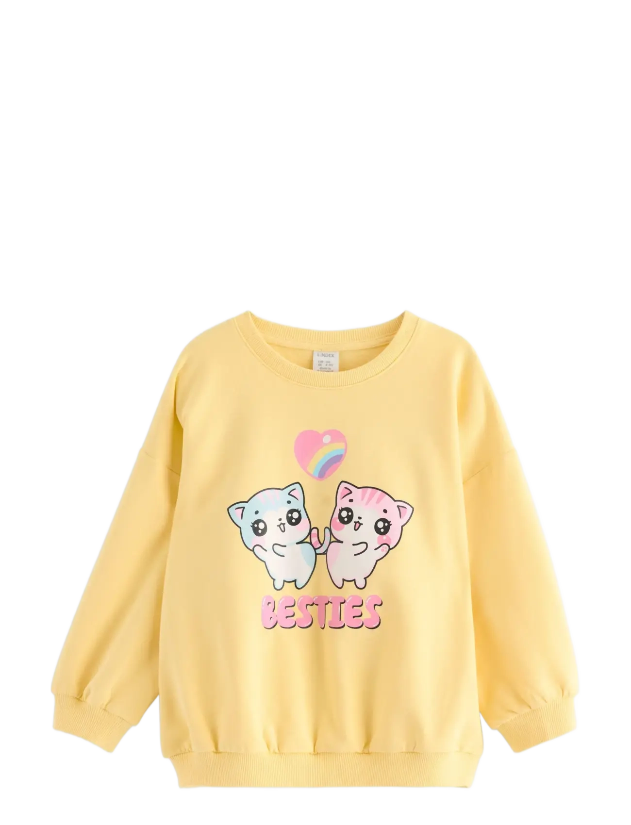 Lindex Sweatshirt with brushed inside - Sweatshirts & Hættetrøjer - LIGHT YELLOW / yellow